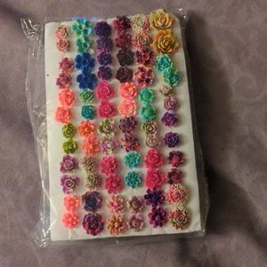 36 Pairs Flower Floral Earrings For Girls Women NWT